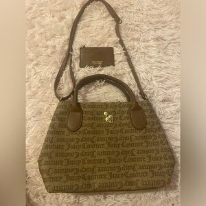 Juicy Couture Shoulder Bag with Matching Credit Card Slip / Insert / Wallet NWOT